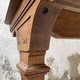 Walnut and tile bistro table 1890