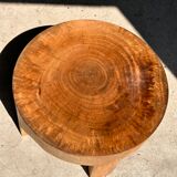 Quadripod coffee table in solid wood monoxyl natural color (dark)