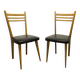 Pair of Scandinavian 1960 beech chairs