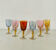 6 blown crystal liqueur glasses from Bohemia, 1960s