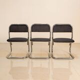 Set of 6 70's Italian tubular chairs