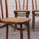 Bistrot chair in curved wood and caning