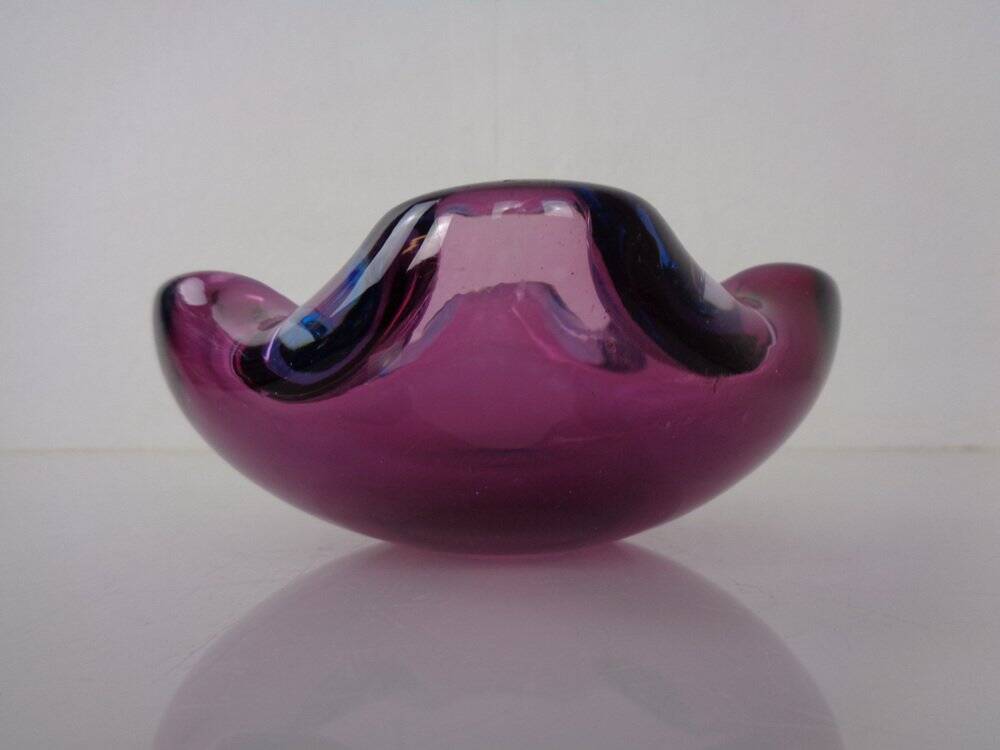 Sommerso Murano Glass Ashtray, Italy, 1960s
