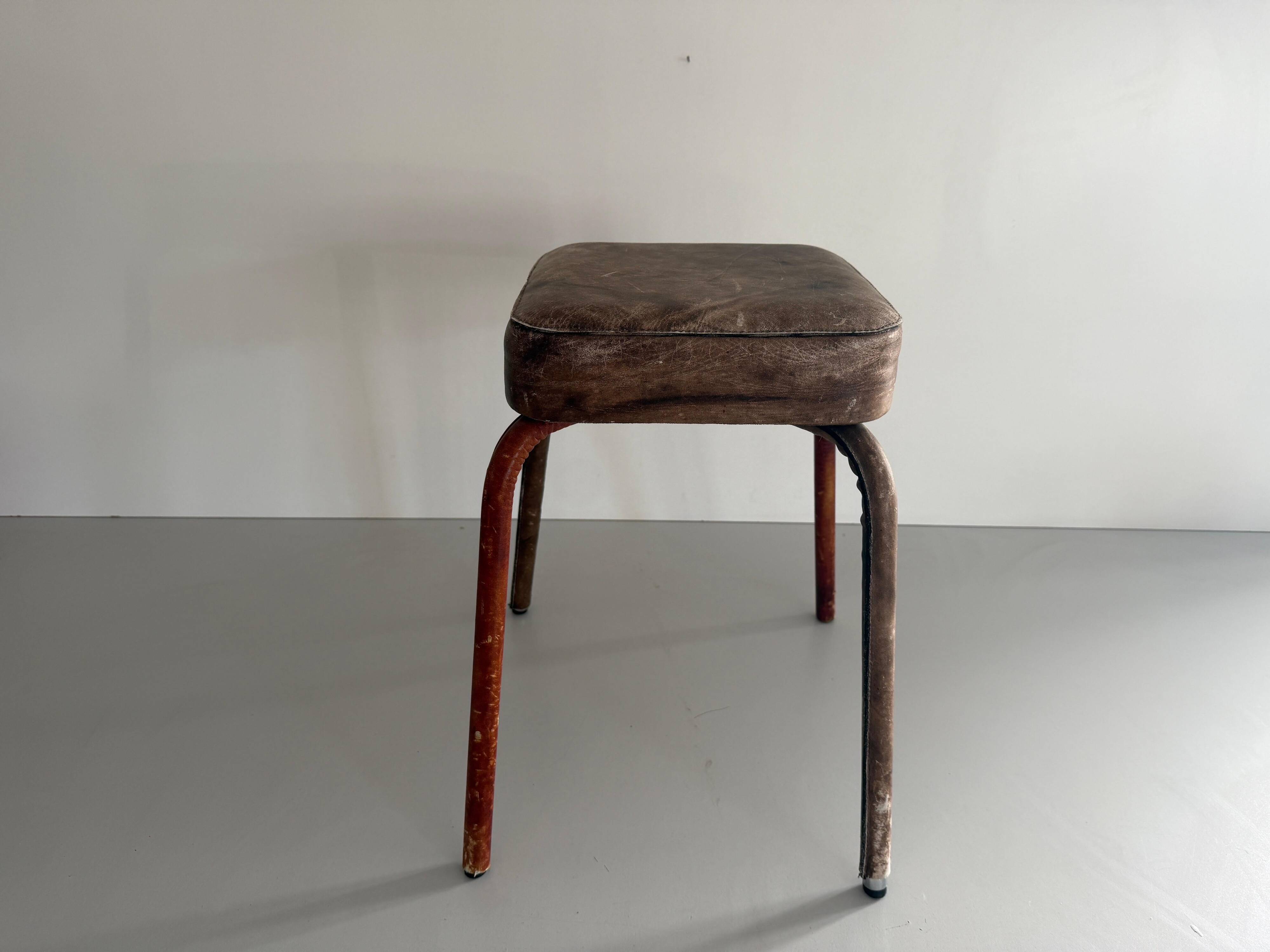 Paire de tabourets en simili-cuir, 1970, Allemagne