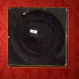 Vintage ostrich egg lamp travertine brass 1970s Maison Charles style