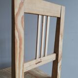 5 chaises en bois vintage