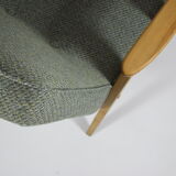 Vintage original armchair model 366, Poland, 1960s, green