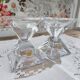 Set of 2 vintage Cristal d'Arques candlesticks