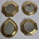 Set of 7 Moroccan mirrors in vintage brass 12 cm