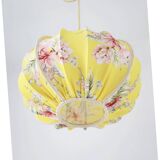 Vintage round Japanese-style printed pendant lamp