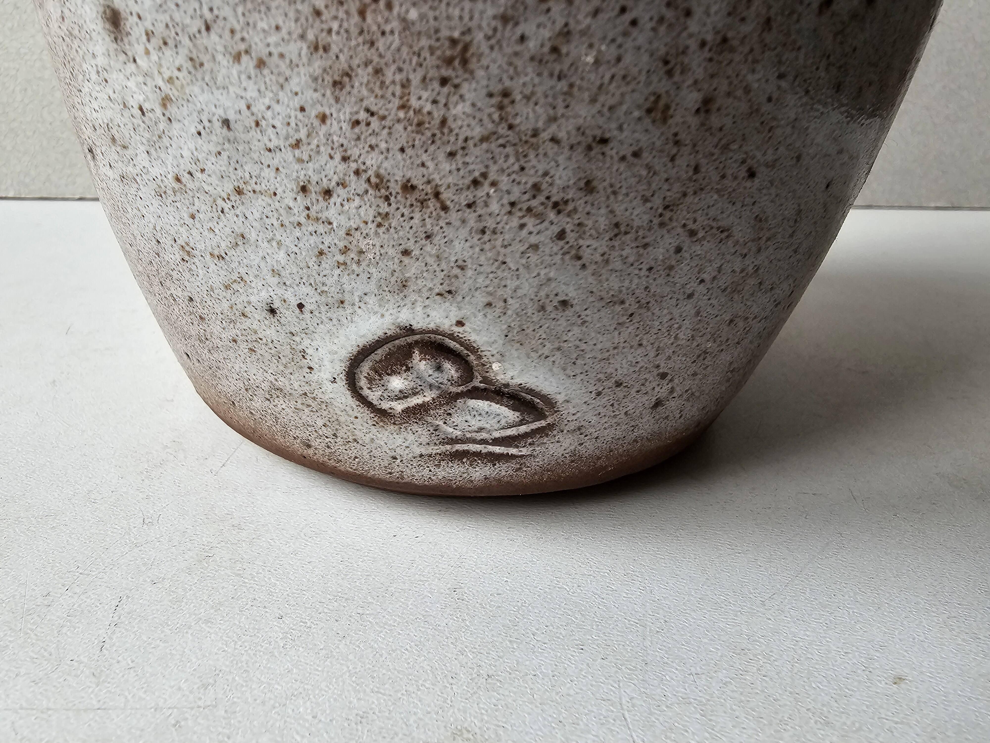 Glazed Ceramic Pitcher by Jeanne and Norbert Pierlot (Puisaye)