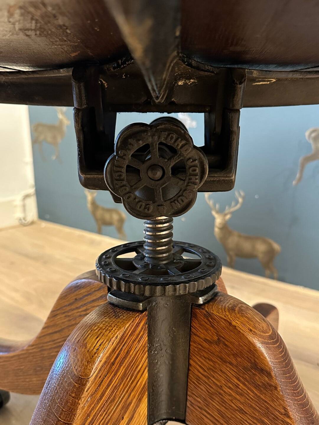 Antique oak office chair