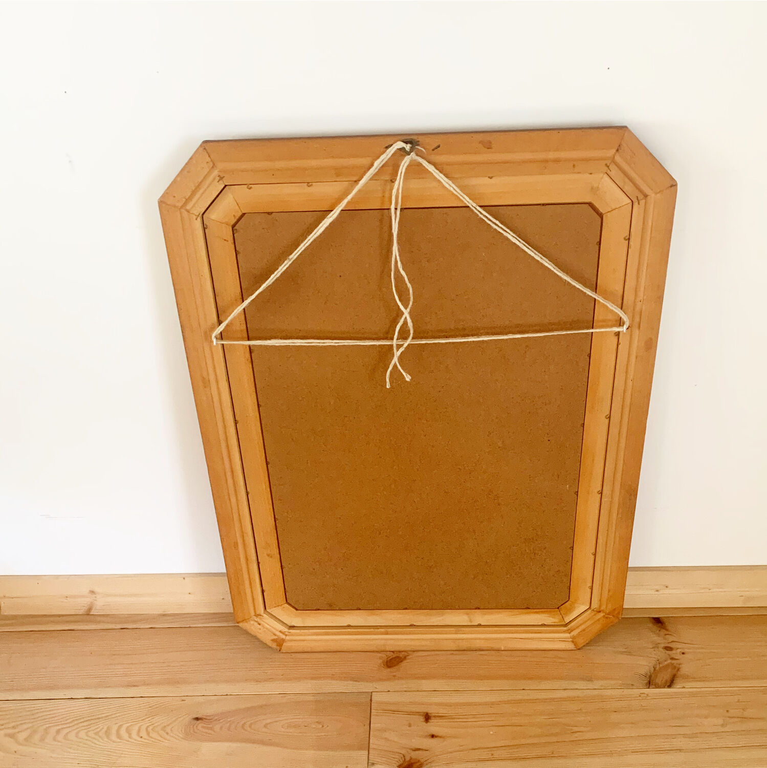 Miroir octogonal en bois