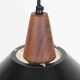 Set of 2 black mid-century pendant lamps by Elfi / 1960s / 1970s / Danish modern design