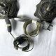 Pair of antique candlestick lamp bases