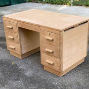 Bureau administratif extensible rénové en chêne du XIXème 130cm