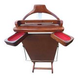Vintage walnut wood valet from the 50s and 60s