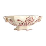 Soup tureen, earthenware salad bowl Clairefontaine, "Indiana" service.