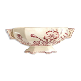 Soup tureen, earthenware salad bowl Clairefontaine, "Indiana" service.