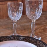 Crystal stemmed glasses