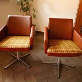 Set of 2 DDR Vintage Swivel Armchairs (1970s)