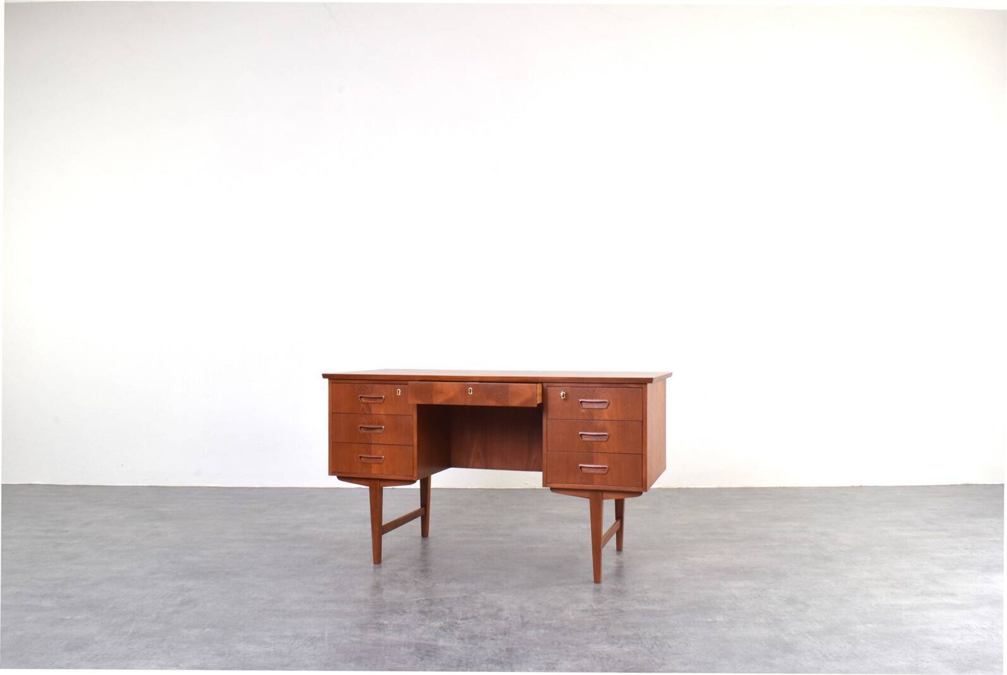 Mid-Century Modern Danish Teak Executive Desk, 1960s