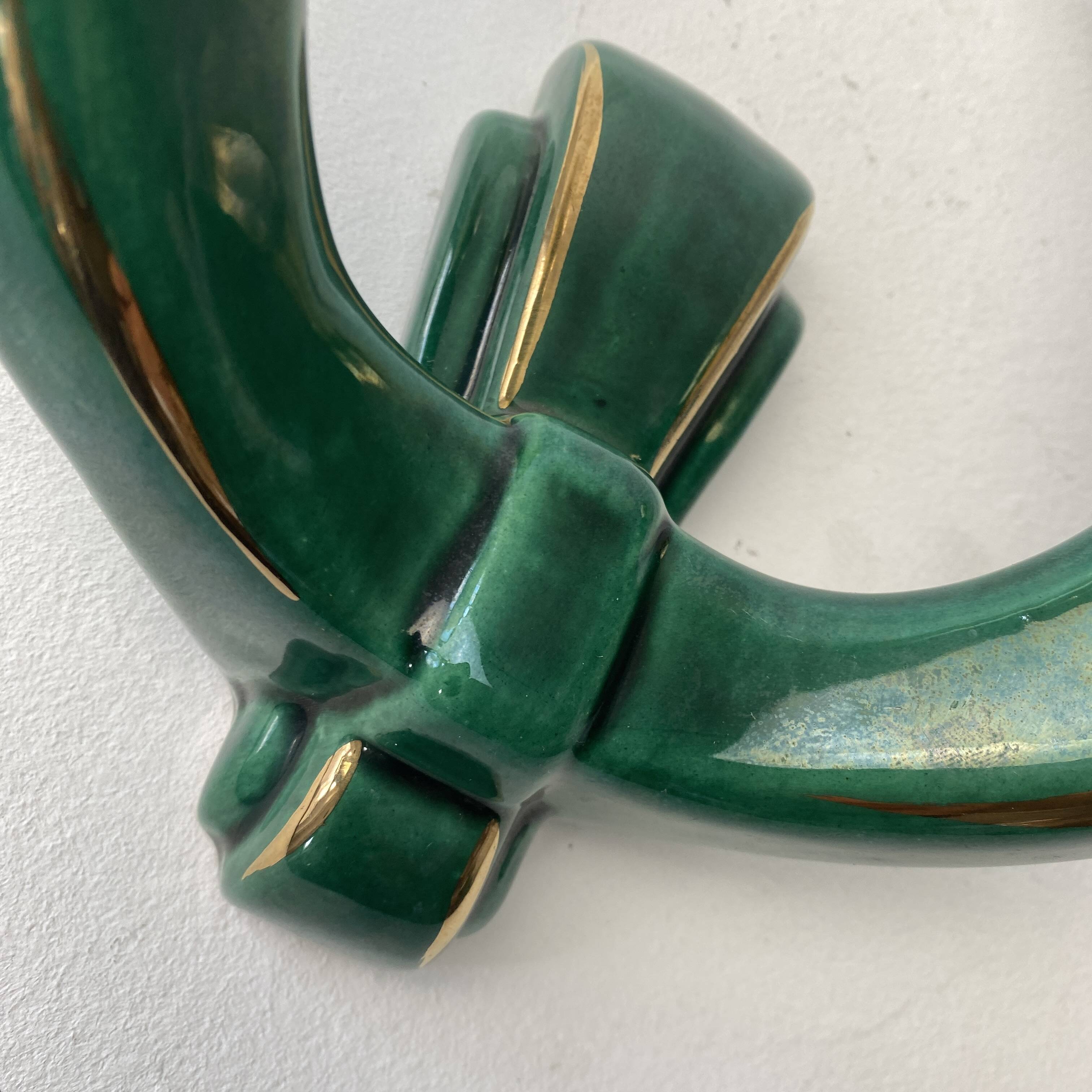 Pair of vintage ceramic wall lamps