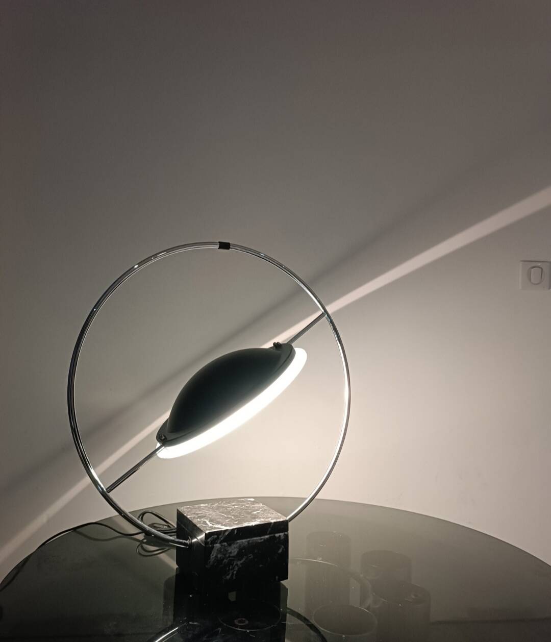 Saturn lamp by LG for Maison Lucien Gau 1980