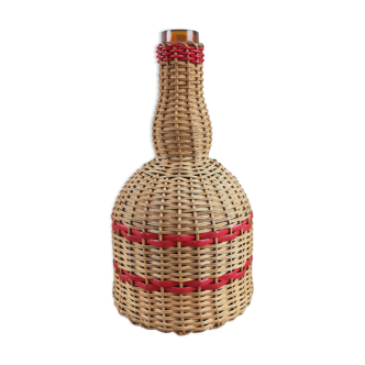 Bouteille habillage rotin