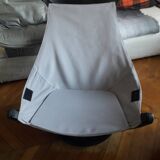 Vintage Swedish leather armchair by Nelo