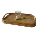 Vintage wicker tray
