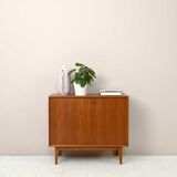 1960s teak cabinet with hinged doors