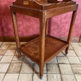Wooden serving trolley with removable tray