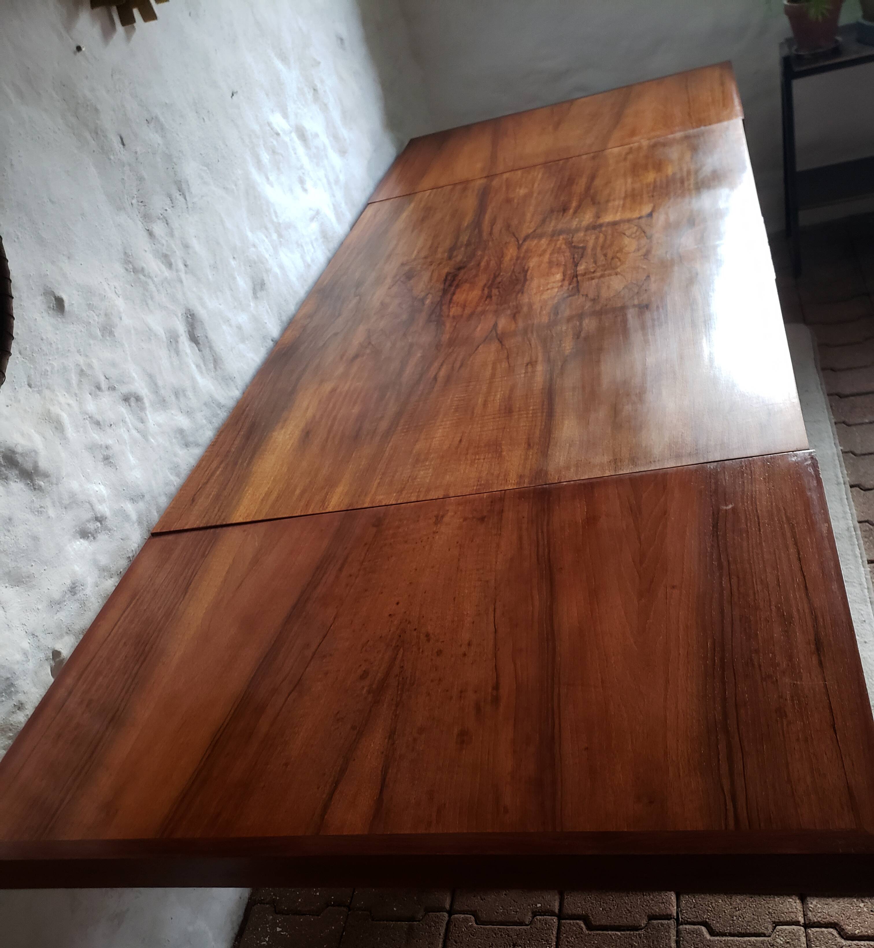 Walnut art-deco table