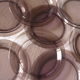Lot 12 plates Vereco Glass soaked brown vintage brown