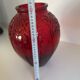 Large volute vase in pressed glass Art Deco