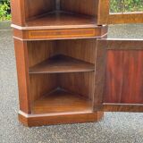 Victorian corner cabinet in solid wood and marquetry