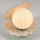 Ceramic lamp shell vintage white manises Spain 70s