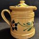 Covered pitcher glazed terracotta Alsace Soufflenheim early 20th century