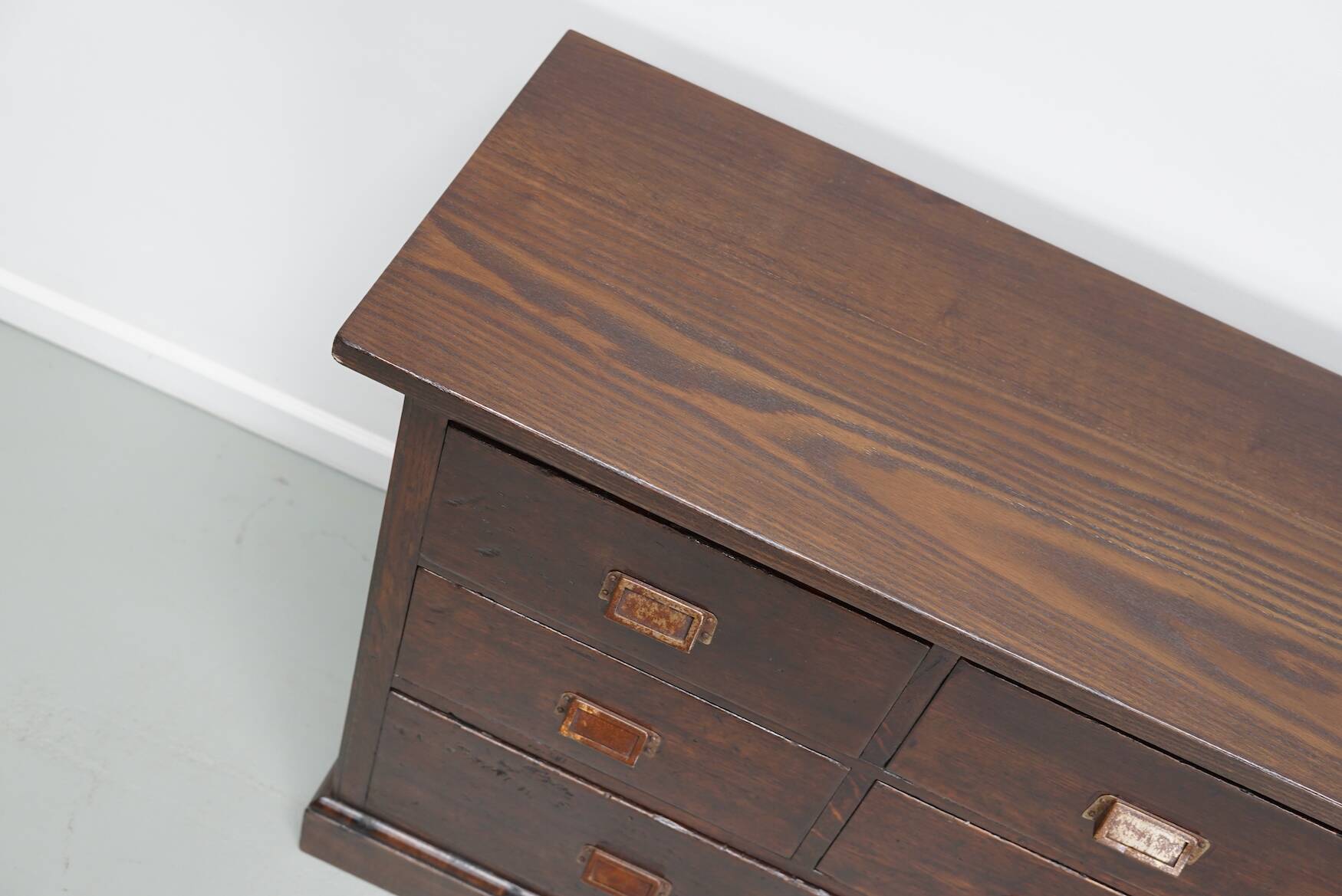 Vintage Dutch Oak Apothecary/Shop Cabinet, 1950s