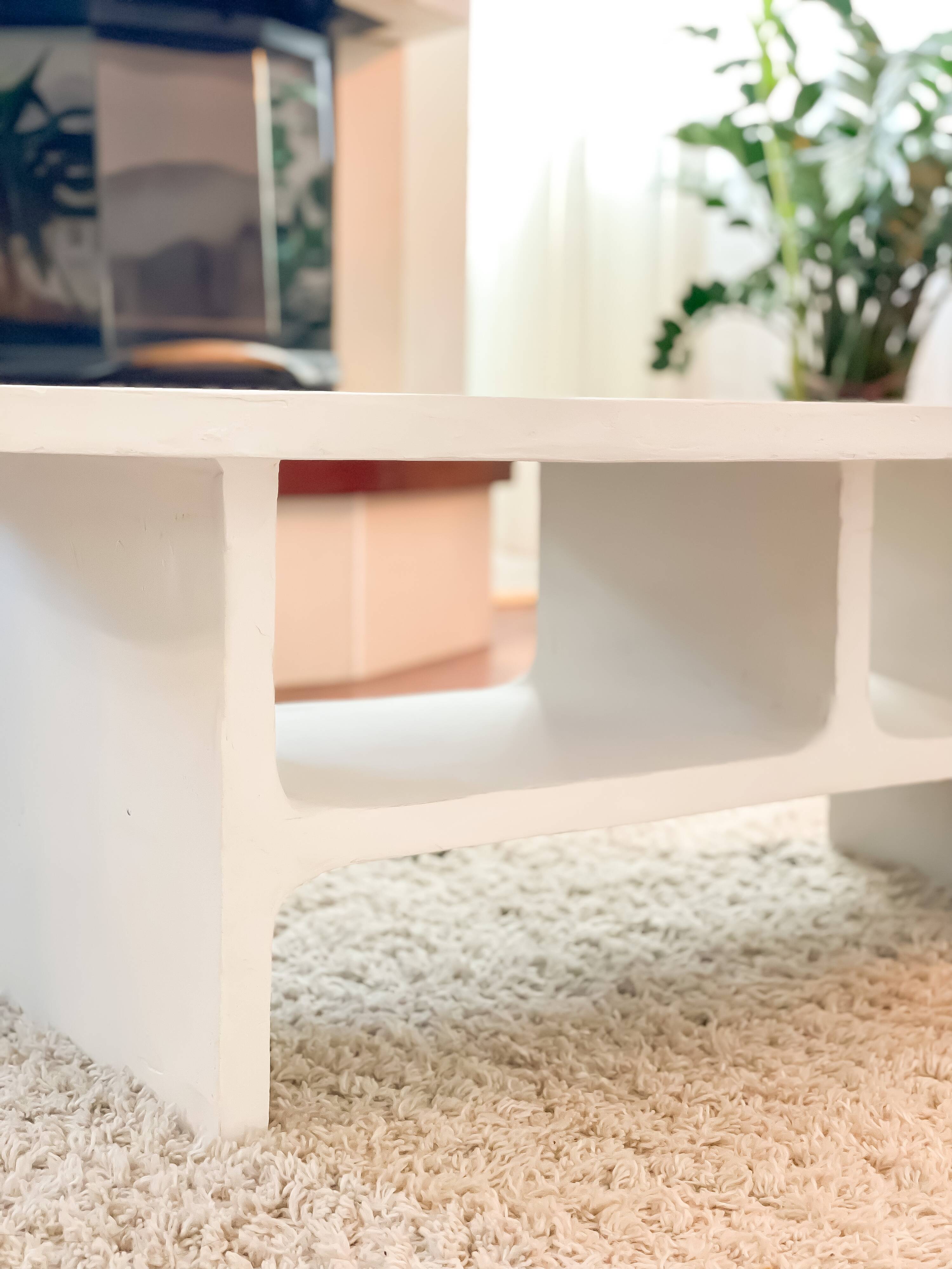 Nali concrete coffee table - Oval - Length 120 cm