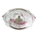 Large pie dish cakes on pedestal decorated with peacocks