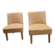 Paire de petits fauteuils d'appoint jaunes