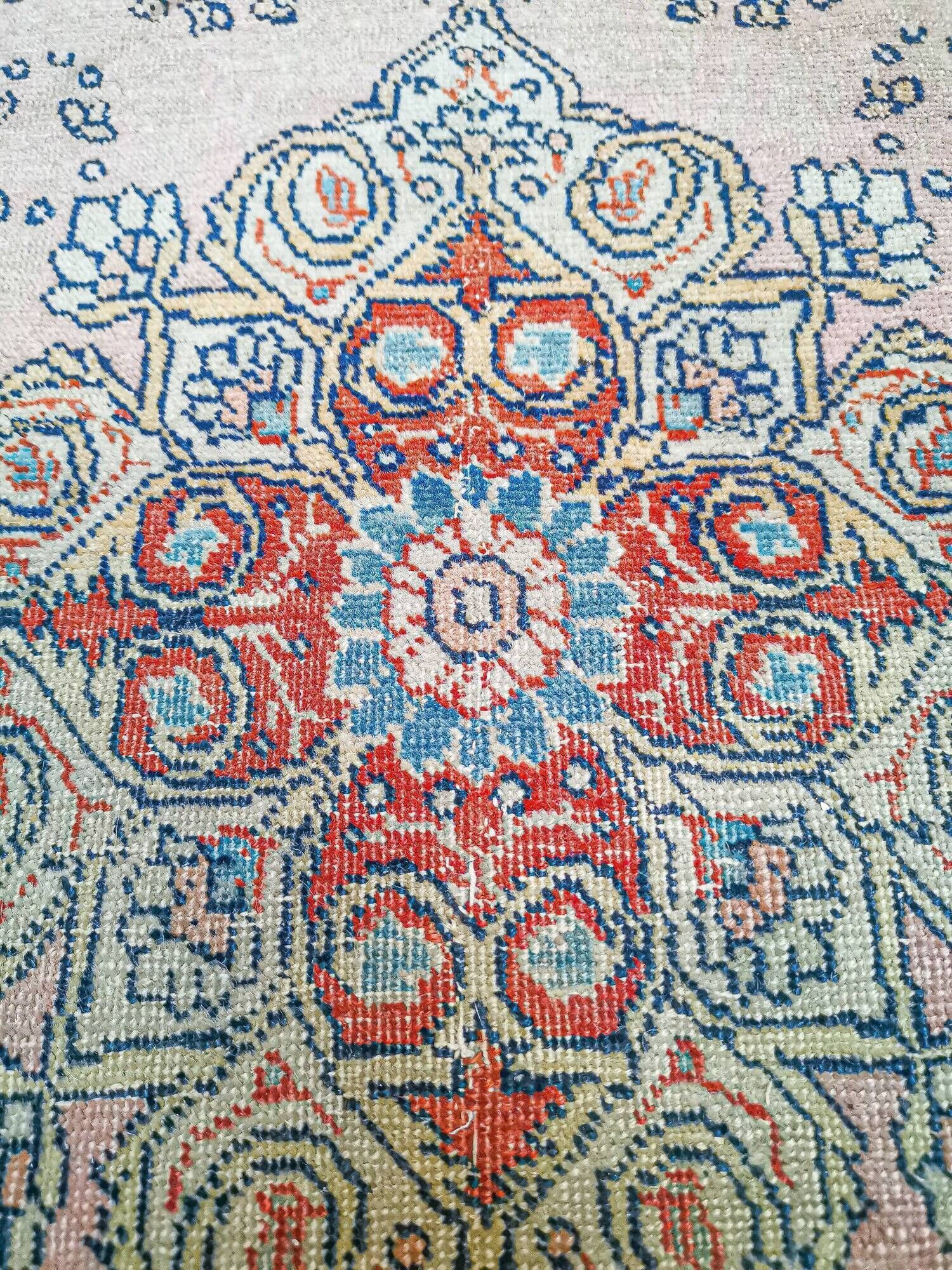Ancient Persian Oriental rug handmade Tebriz 1.74 x 1.25 m