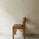Set of 6 mid-century chairs in honey wood and tweed, 1970 design by dlg Regain.