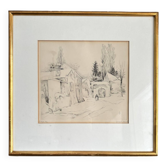 Framed engraving by the painter engraver Girard-Mond