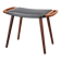 Danish mid-century teak and leatherette stool, 1960s