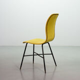 Elegant Italian Midcentury Yellow Side Chair
