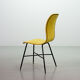 Élégante chaise d'appoint jaune italienne du milieu du siècle