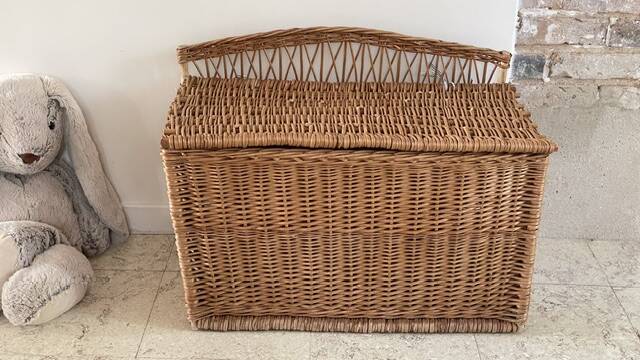 Vintage Rattan Chest Basket
